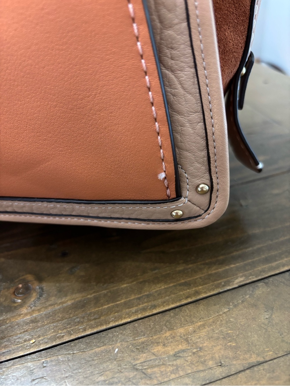 Coach Dreamer Satchel in Sunrise Multi Colorblock Leather and Suede - Picture 16 of 16